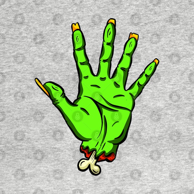 Zombie Undead Cut off Hand Hello Cartoon by Squeeb Creative